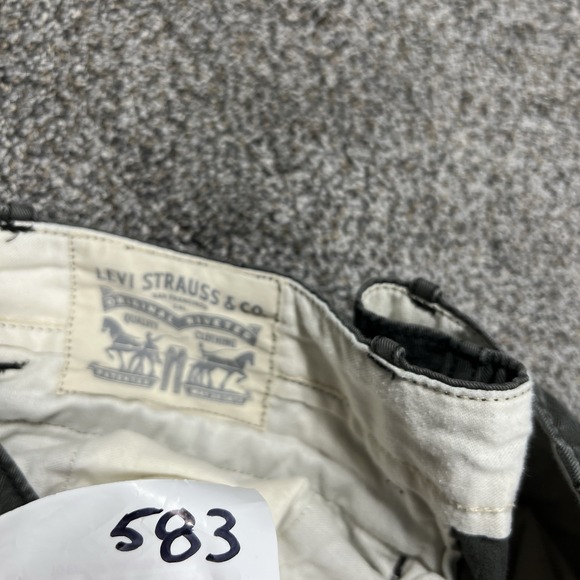 Levis‎ Cargo Shorts Mens 38 Olive Green 11" Utility Outdoor Pockets Canvas - Picture 10 of 10